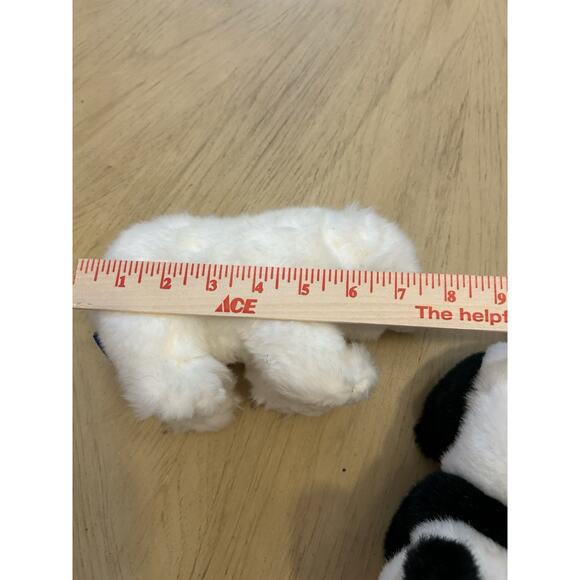 2- World Wildlife Fund 8" Polar Bear & Panda Bear GUND Plush Stuffed Animals 2 - Picture 8 of 16
